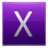 Letter X violet Icon